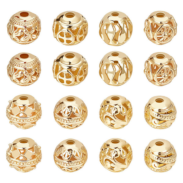 PandaHall Beebeecraft 32Pcs 8 Style Alloy Hollow Beads, Round, Real 18K Gold Plated, 8x7~8mm, Hole: 1.5~2mm, 4pcs/style Alloy Round
PandaHall Beebeecraft 32Pcs 8 Style Alloy Hollow Beads, Round, Real 18K Gold Plated, 8x7~8mm, Hole: 1.5~2mm, 4pcs/style Alloy Round