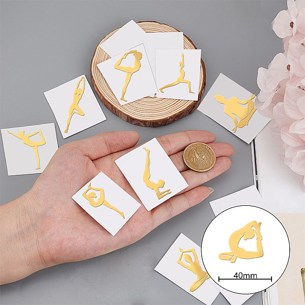 PandaHall Nickel Decoration Stickers, Metal Resin Filler, Epoxy Resin & UV Resin Craft Filling Material, Yoga, Sports, 40x40mm, 9 style...
PandaHall Nickel Decoration Stickers, Metal Resin Filler, Epoxy Resin & UV Resin Craft Filling Material, Yoga, Sports, 40x40mm, 9 style...