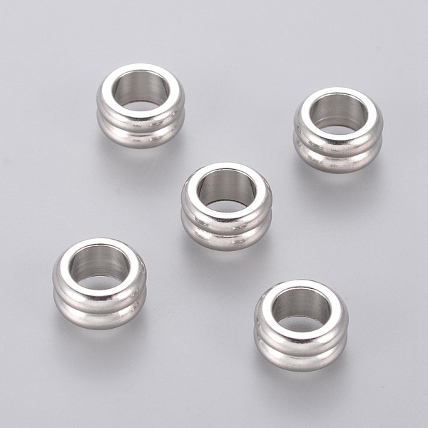 PandaHall 304 Stainless Steel Beads, Grooved Beads, Column, 10x5mm, Hole: 6mm 304 Stainless Steel Column
PandaHall 304 Stainless Steel Beads, Grooved Beads, Column, 10x5mm, Hole: 6mm 304 Stainless Steel Column