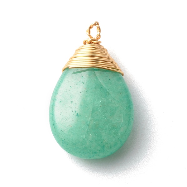 PandaHall Natural Green Aventurine Pendants, with Real 18K Gold Plated Eco-Friendly Copper Findings, Teardrop, 30x18x8mm, Hole: 2mm Green...
PandaHall Natural Green Aventurine Pendants, with Real 18K Gold Plated Eco-Friendly Copper Findings, Teardrop, 30x18x8mm, Hole: 2mm Green...