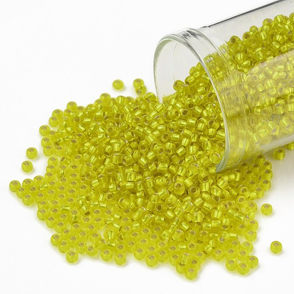 PandaHall TOHO Round Seed Beads, Japanese Seed Beads, (32F) Matte Silver Lined Lemon, 11/0, 2.2mm, Hole: 0.8mm, about 5555pcs/50g Glass..., Yellow
PandaHall TOHO Round Seed Beads, Japanese Seed Beads, (32F) Matte Silver Lined Lemon, 11/0, 2.2mm, Hole: 0.8mm, about 5555pcs/50g Glass..., Yellow