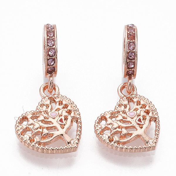 PandaHall Alloy European Dangle Charms, with Rhinestone and Enamel, Large Hole Pendants, Heart with Tree, Rose Gold, 27mm, Hole: 5mm, Heart..., Purple
PandaHall Alloy European Dangle Charms, with Rhinestone and Enamel, Large Hole Pendants, Heart with Tree, Rose Gold, 27mm, Hole: 5mm, Heart..., Purple