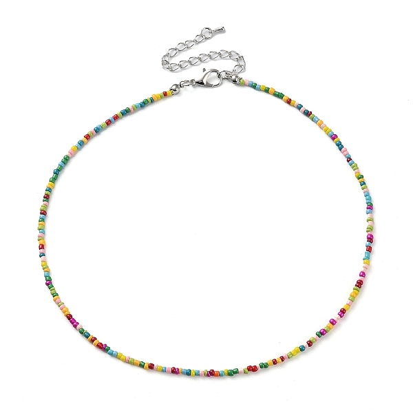 PandaHall Glass Beaded Necklace, with Alloy Clasps, Colorful, 16.10 inch(40.9cm) Glass Round
PandaHall Glass Beaded Necklace, with Alloy Clasps, Colorful, 16.10 inch(40.9cm) Glass Round