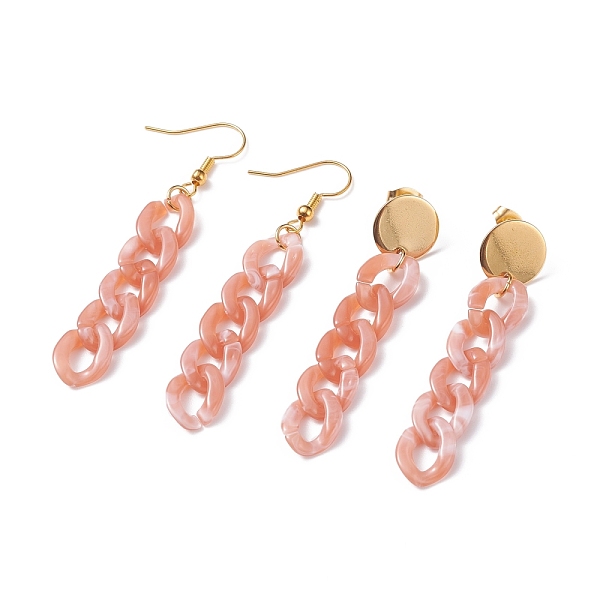 PandaHall Chunky Acrylic Curb Chain Long Drop Earrings, 1Pair Stud & 1Pair Dangle Earrings, Brass Jewelry for Women, Dark Salmon, 63x17mm...
PandaHall Chunky Acrylic Curb Chain Long Drop Earrings, 1Pair Stud & 1Pair Dangle Earrings, Brass Jewelry for Women, Dark Salmon, 63x17mm...