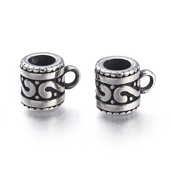 PandaHall 304 Stainless Steel Tube Bails, Loop Bails, Bail Beads, Column, Antique Silver, 9.5x7x7.5mm, Hole: 1.8mm, Inner Diameter: 4mm 304...
PandaHall 304 Stainless Steel Tube Bails, Loop Bails, Bail Beads, Column, Antique Silver, 9.5x7x7.5mm, Hole: 1.8mm, Inner Diameter: 4mm 304...