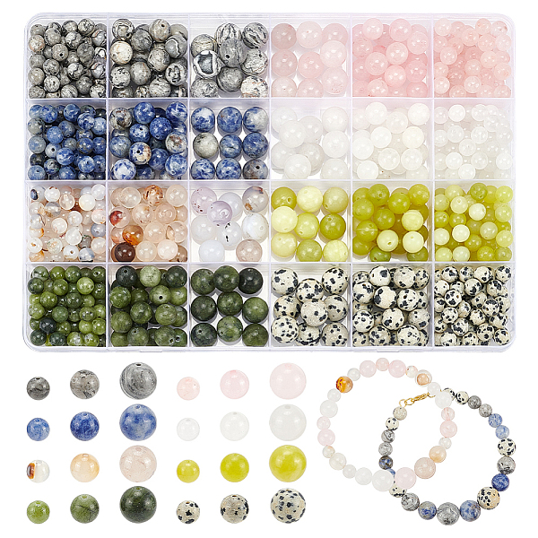 PandaHall About 632 Pcs 24 Styles Natural Stone Beads, 6-10mm Round Spacer Beads Natural Loose Beads Round Gemstone Beads for DIY Craft...
PandaHall About 632 Pcs 24 Styles Natural Stone Beads, 6-10mm Round Spacer Beads Natural Loose Beads Round Gemstone Beads for DIY Craft...