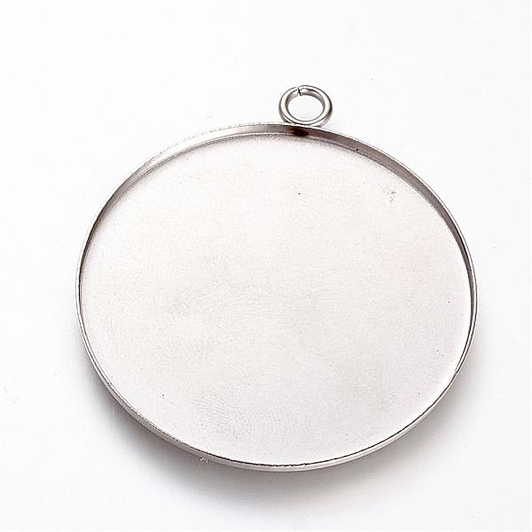 PandaHall 201 Stainless Steel Pendant Cabochon Settings, Plain Edge Bezel Cups, Flat Round, Stainless Steel Color, Tray: 40mm, 45.5x41x1.5mm...
PandaHall 201 Stainless Steel Pendant Cabochon Settings, Plain Edge Bezel Cups, Flat Round, Stainless Steel Color, Tray: 40mm, 45.5x41x1.5mm...