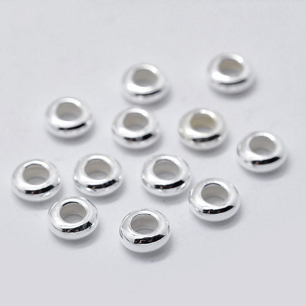 PandaHall 925 Sterling Silver Spacer Beads, Rondelle, Silver, 6x2.5mm, Hole: 3mm Sterling Silver Rondelle
PandaHall 925 Sterling Silver Spacer Beads, Rondelle, Silver, 6x2.5mm, Hole: 3mm Sterling Silver Rondelle