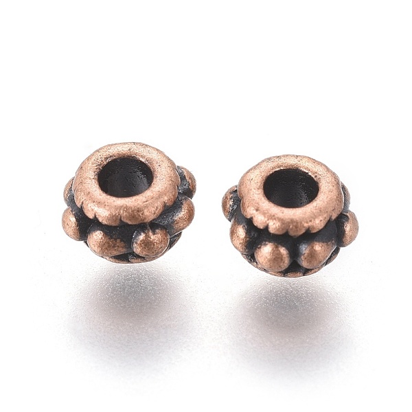 PandaHall Tibetan Style Spacer Beads, Lead Free, Cadmium Free and Nickel Free, Flat Round, Red Copper Color, 5mm in diameter, 3mm thick...
PandaHall Tibetan Style Spacer Beads, Lead Free, Cadmium Free and Nickel Free, Flat Round, Red Copper Color, 5mm in diameter, 3mm thick...