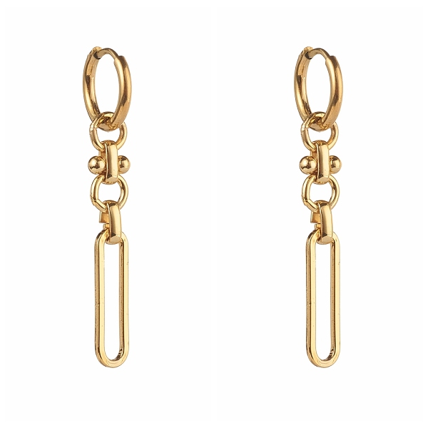 PandaHall 304 Stainless Steel Huggie Hoop Earrings, with Brass Handmade Link Chains, Golden, 48mm, Pin: 1mm 304 Stainless Steel Others
PandaHall 304 Stainless Steel Huggie Hoop Earrings, with Brass Handmade Link Chains, Golden, 48mm, Pin: 1mm 304 Stainless Steel Others