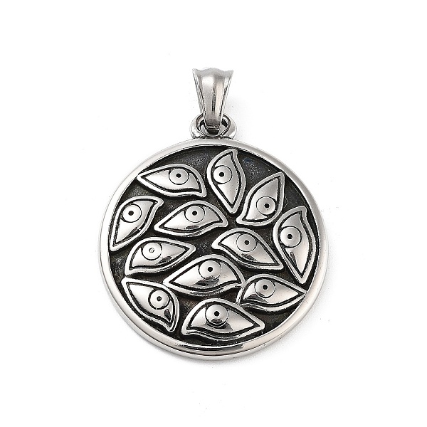PandaHall Retro 304 Stainless Steel Pendants, Antique Silver, with Eye Charm, Flat Round, 39.5x33.5x5mm, Hole: 5x6.5mm 304 Stainless Steel...
PandaHall Retro 304 Stainless Steel Pendants, Antique Silver, with Eye Charm, Flat Round, 39.5x33.5x5mm, Hole: 5x6.5mm 304 Stainless Steel...