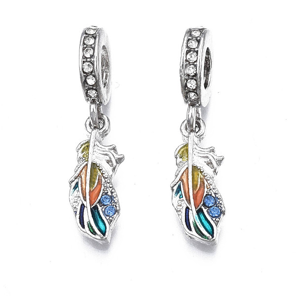 PandaHall Rack Plating Alloy Enamel European Dangle Charms, Large Hole Pendants, with Crystal Rhinestone, Cadmium Free & Nickel Free & Lead..., Clear
PandaHall Rack Plating Alloy Enamel European Dangle Charms, Large Hole Pendants, with Crystal Rhinestone, Cadmium Free & Nickel Free & Lead..., Clear
