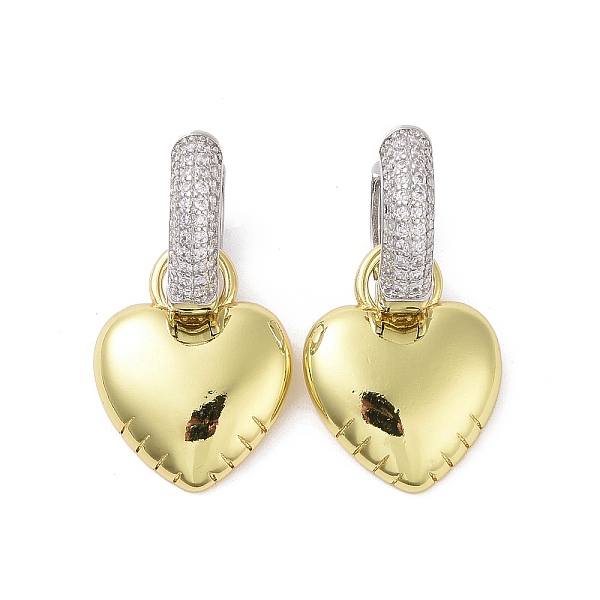 PandaHall Two Tone Brass Micro Pave Clear Cubic Zirconia Dangle Hoop Earrings, Platinum & Golden, Heart, 31x17mm Cubic Zirconia Heart Clear
PandaHall Two Tone Brass Micro Pave Clear Cubic Zirconia Dangle Hoop Earrings, Platinum & Golden, Heart, 31x17mm Cubic Zirconia Heart Clear