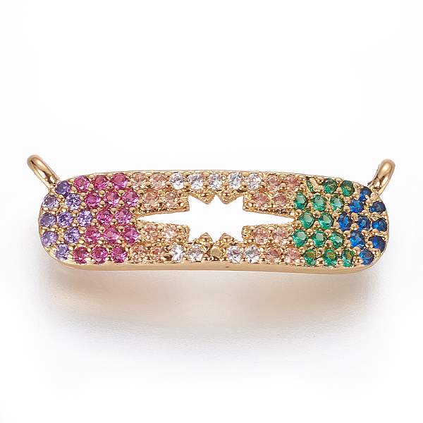 PandaHall Brass Micro Pave Cubic Zirconia Pendants, Oval, Colorful, Golden, 7x21.5x3mm, Hole: 1mm Brass+Cubic Zirconia Oval
PandaHall Brass Micro Pave Cubic Zirconia Pendants, Oval, Colorful, Golden, 7x21.5x3mm, Hole: 1mm Brass+Cubic Zirconia Oval