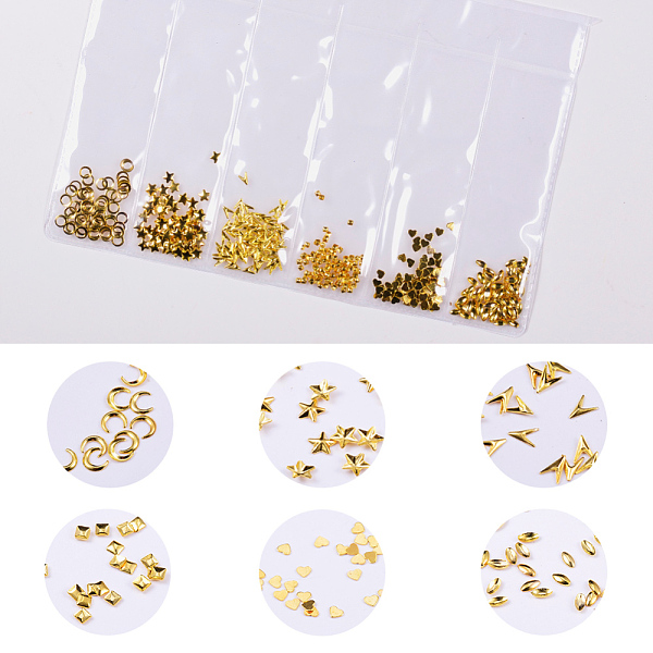 PandaHall Brass Cabochons, Nail Art Decoration Accessories, Ring & Star & V Shapes & Square & Heart & Oval, Golden, 3x0.1mm, 2.5x3x0.5mm...
PandaHall Brass Cabochons, Nail Art Decoration Accessories, Ring & Star & V Shapes & Square & Heart & Oval, Golden, 3x0.1mm, 2.5x3x0.5mm...