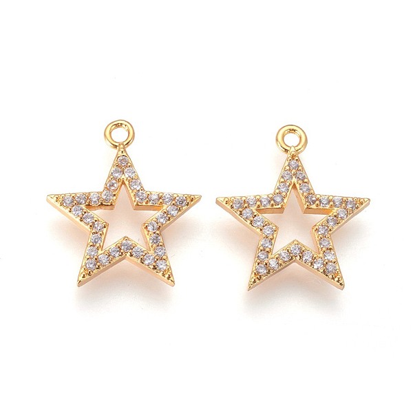 PandaHall Brass Micro Pave Cubic Zirconia Pendants, Long-Lasting Plated, Star, Clear, Golden, 17x15x2mm, Hole: 1.4mm Brass+Cubic Zirconia...
PandaHall Brass Micro Pave Cubic Zirconia Pendants, Long-Lasting Plated, Star, Clear, Golden, 17x15x2mm, Hole: 1.4mm Brass+Cubic Zirconia...