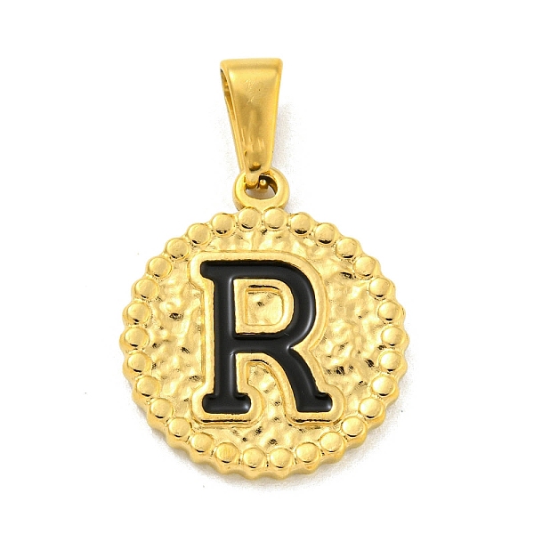 PandaHall Ion Plating(IP) 304 Stainless Steel Enamel Pendants, Golden, Flat Round with Letter Charm, Letter R, 21x18x2mm, Hole: 8x3.5mm..., Black
PandaHall Ion Plating(IP) 304 Stainless Steel Enamel Pendants, Golden, Flat Round with Letter Charm, Letter R, 21x18x2mm, Hole: 8x3.5mm..., Black