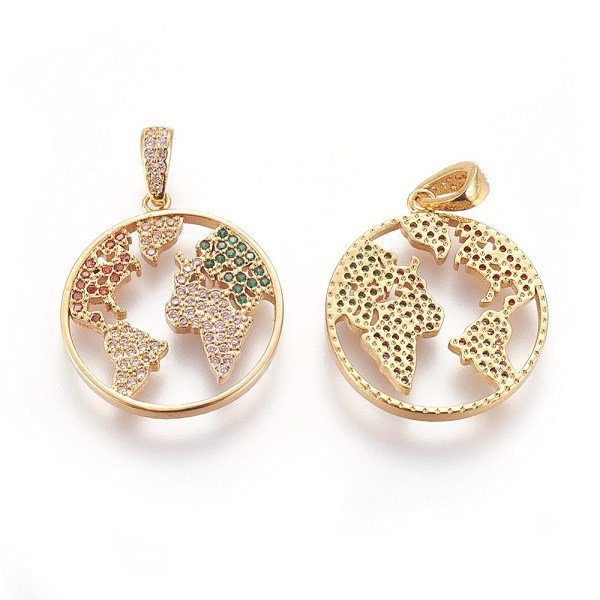 PandaHall Brass Micro Pave Cubic Zirconia Pendants, Flat Round, Colorful, Golden, 23x21x2mm, Hole: 2.5x5mm Brass+Cubic Zirconia Flat Round
PandaHall Brass Micro Pave Cubic Zirconia Pendants, Flat Round, Colorful, Golden, 23x21x2mm, Hole: 2.5x5mm Brass+Cubic Zirconia Flat Round