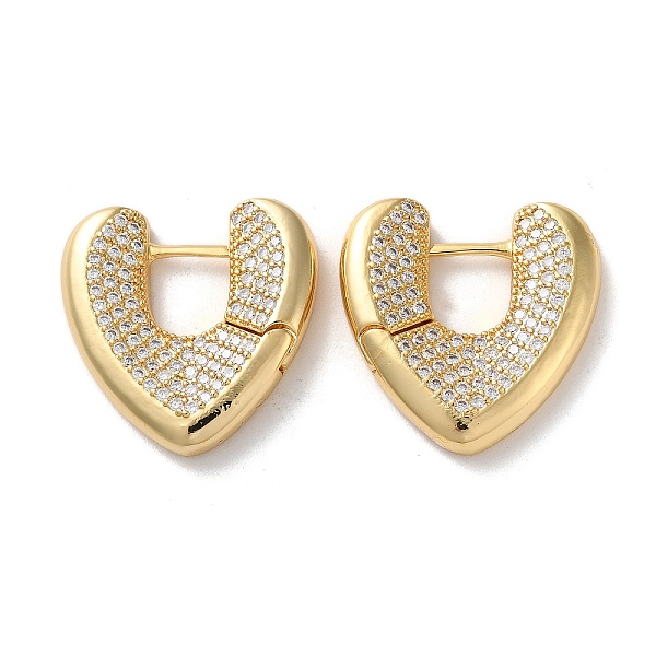 PandaHall Brass Pave Cubic Zirconia Hoop Earrings for Women, Heart, Real 16K Gold Plated, 27x5.5x27mm Cubic Zirconia Heart Clear
PandaHall Brass Pave Cubic Zirconia Hoop Earrings for Women, Heart, Real 16K Gold Plated, 27x5.5x27mm Cubic Zirconia Heart Clear