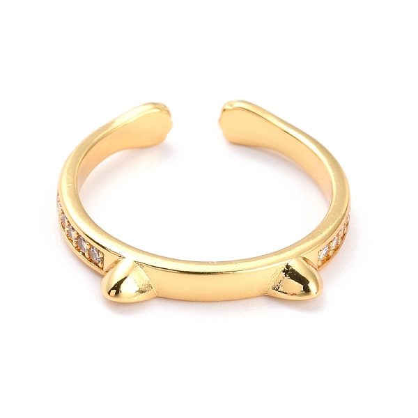 PandaHall Brass Micro Pave Clear Cubic Zirconia Cuff Rings, Open Rings, Cute Cat, Golden, US Size 7, Inner Diameter: 18mm Brass+Cubic...
PandaHall Brass Micro Pave Clear Cubic Zirconia Cuff Rings, Open Rings, Cute Cat, Golden, US Size 7, Inner Diameter: 18mm Brass+Cubic...