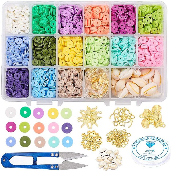 PandaHall DIY Jewelry Kit, with Elastic Crystal Thread, Natural Cowrie Shell Beads, Alloy Pendants, Brass Spacer Beads & Jump Rings..., Multicolor
PandaHall DIY Jewelry Kit, with Elastic Crystal Thread, Natural Cowrie Shell Beads, Alloy Pendants, Brass Spacer Beads & Jump Rings..., Multicolor