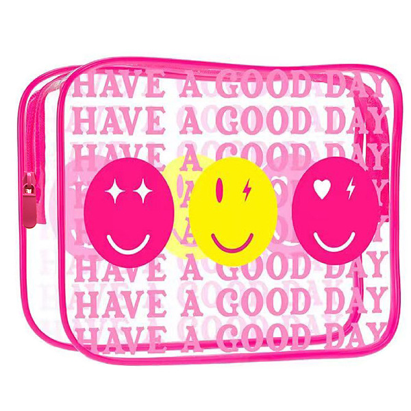 PandaHall Transparent PVC Cosmetic Pouches, Waterproof Clutch Bag, Toilet Bag for Women, Hot Pink, Smiling Face, 20x15x5.5cm Plastic Smiling...
PandaHall Transparent PVC Cosmetic Pouches, Waterproof Clutch Bag, Toilet Bag for Women, Hot Pink, Smiling Face, 20x15x5.5cm Plastic Smiling...