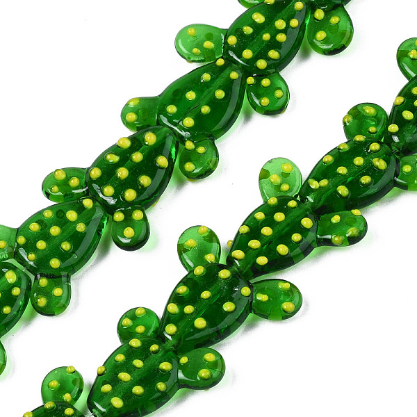 PandaHall Handmade Bumpy Lampwork Beads Strands, Cactus, Dark Green, 21~22x21~23x6~7mm, Hole: 1.2mm, about 25pcs/strand, 17.13 inch(43.5cm)...
PandaHall Handmade Bumpy Lampwork Beads Strands, Cactus, Dark Green, 21~22x21~23x6~7mm, Hole: 1.2mm, about 25pcs/strand, 17.13 inch(43.5cm)...