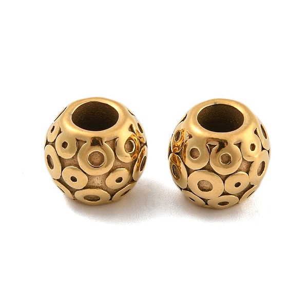 PandaHall Ion Plating(IP) 304 Stainless Steel European Beads, Large Hole Beads, Rondelle, Golden, 11x10mm, Hole: 5mm 304 Stainless Steel...
PandaHall Ion Plating(IP) 304 Stainless Steel European Beads, Large Hole Beads, Rondelle, Golden, 11x10mm, Hole: 5mm 304 Stainless Steel...