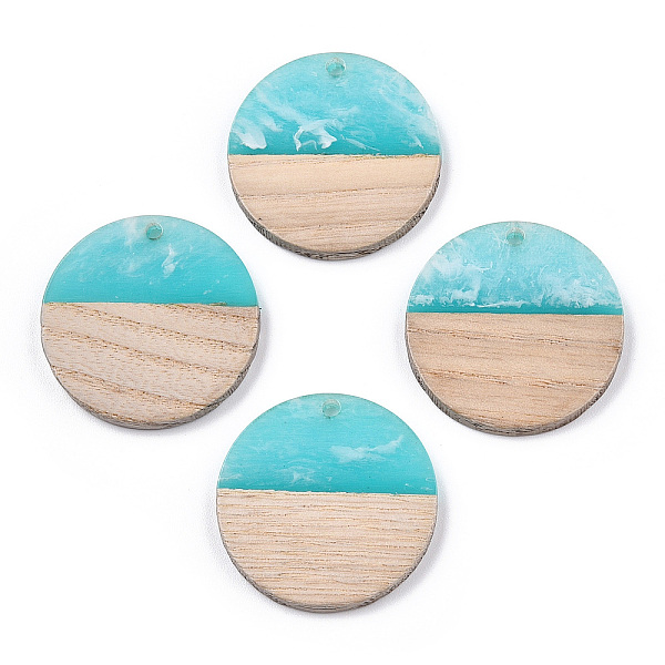 PandaHall Transparent Resin & White Wood Pendants, Two Tone, Flat Round Charms, Cyan, 28.5x3.5~4mm, Hole: 1.5mm Resin+Wood Flat Round Cyan
PandaHall Transparent Resin & White Wood Pendants, Two Tone, Flat Round Charms, Cyan, 28.5x3.5~4mm, Hole: 1.5mm Resin+Wood Flat Round Cyan