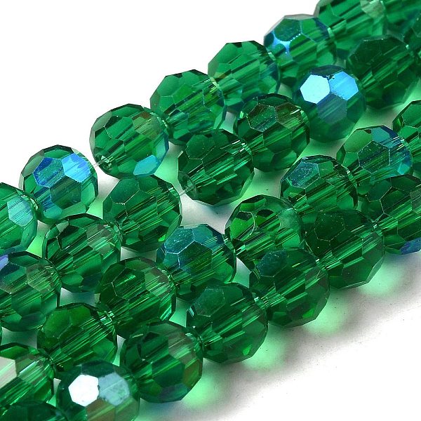 PandaHall Electroplate Transparent Glass Beads Strands, Faceted, Round, Rainbow Plated, Sea Green, 8mm, Hole: 1mm, about 66~69pcs/strand...
PandaHall Electroplate Transparent Glass Beads Strands, Faceted, Round, Rainbow Plated, Sea Green, 8mm, Hole: 1mm, about 66~69pcs/strand...