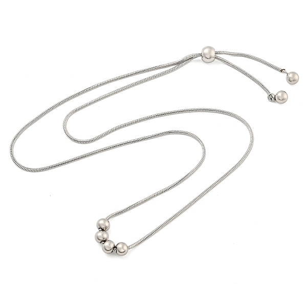 PandaHall Round Beaded 304 Stainless Steel Pendant Necklaces for Women, Adjustable Necklaces, Stainless Steel Color, 25.75 inch(65.4cm) 304...
PandaHall Round Beaded 304 Stainless Steel Pendant Necklaces for Women, Adjustable Necklaces, Stainless Steel Color, 25.75 inch(65.4cm) 304...