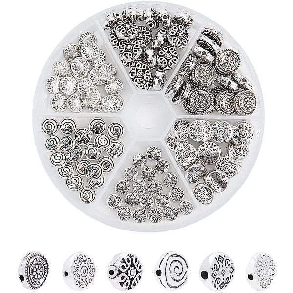 PandaHall 120pcs 6 Styles Antique Silver Tibetan Alloy Flat Round Spacer Beads Metal Spacers for Bracelet Necklace Jewelry Making(Star...
PandaHall 120pcs 6 Styles Antique Silver Tibetan Alloy Flat Round Spacer Beads Metal Spacers for Bracelet Necklace Jewelry Making(Star...
