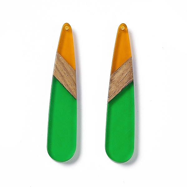 PandaHall Transparent Resin & Walnut Wood Big Pendants, Teardrop Charms, Lime Green, 53.5x11x3.5mm, Hole: 1.4mm Resin+Wood Teardrop
PandaHall Transparent Resin & Walnut Wood Big Pendants, Teardrop Charms, Lime Green, 53.5x11x3.5mm, Hole: 1.4mm Resin+Wood Teardrop