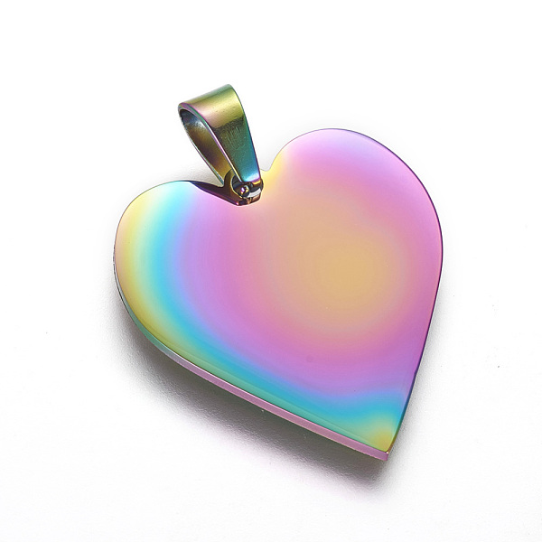 PandaHall 304 Stainless Steel Stamping Blank Tag Pendants, Ion Plating(IP), Heart, Rainbow Color, 25x23.5x1.4mm, Hole: 4x7mm 304 Stainless...
PandaHall 304 Stainless Steel Stamping Blank Tag Pendants, Ion Plating(IP), Heart, Rainbow Color, 25x23.5x1.4mm, Hole: 4x7mm 304 Stainless...
