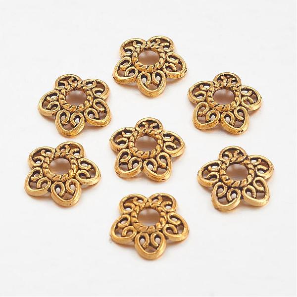 PandaHall Tibetan Style Alloy Bead Caps, Lead Free and Cadmium Free, Antique Golden, 10.7x11x2.5mm, Hole: 3mm Alloy
PandaHall Tibetan Style Alloy Bead Caps, Lead Free and Cadmium Free, Antique Golden, 10.7x11x2.5mm, Hole: 3mm Alloy