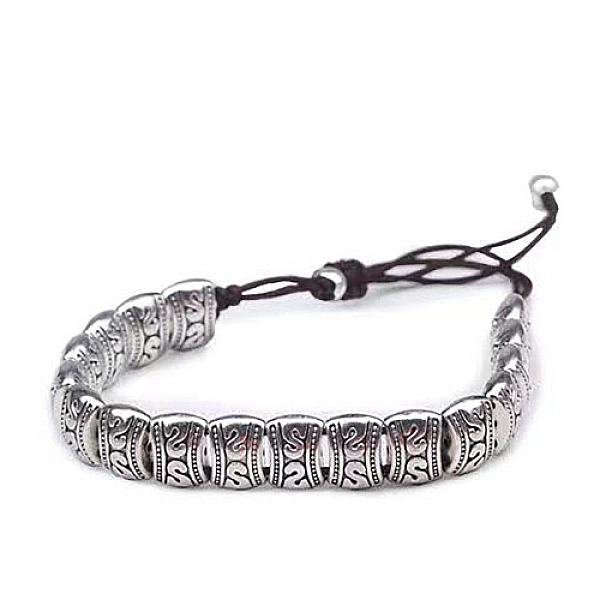 PandaHall Alloy Bead Braided Bead Bracelets, Adjustable Nylon Cord Cord Bracelets for Women, Antique Silver, 7-1/8 inch(18cm) Alloy
PandaHall Alloy Bead Braided Bead Bracelets, Adjustable Nylon Cord Cord Bracelets for Women, Antique Silver, 7-1/8 inch(18cm) Alloy