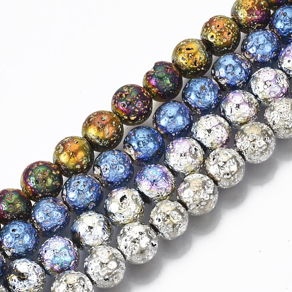 PandaHall Electroplated Natural Lava Rock Beads Strands, Round, Bumpy, Mixed Color, 8.5mm, Hole: 1mm, about 47pcs/Strand, 15.35 inch(39cm)..., Multicolor
PandaHall Electroplated Natural Lava Rock Beads Strands, Round, Bumpy, Mixed Color, 8.5mm, Hole: 1mm, about 47pcs/Strand, 15.35 inch(39cm)..., Multicolor