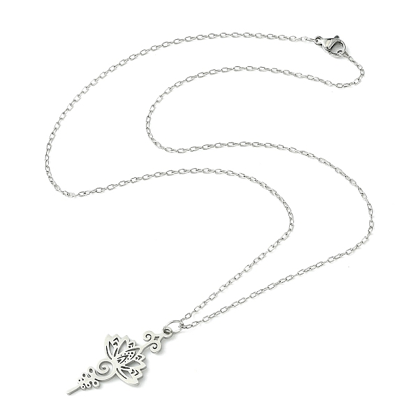 PandaHall 304 Stainless Steel Lotus Pendants Necklaces, Cable Chains Necklaces for Women, Stainless Steel Color, 17.72 inch(45cm) 304...
PandaHall 304 Stainless Steel Lotus Pendants Necklaces, Cable Chains Necklaces for Women, Stainless Steel Color, 17.72 inch(45cm) 304...