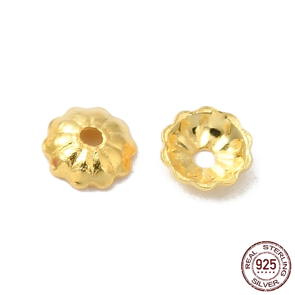 PandaHall 925 Sterling Silver Bead Caps, Multi-Petal, Flower, Real 18K Gold Plated, 3x0.8mm, Hole: 0.6mm, about 585pcs/10g Sterling Silver
PandaHall 925 Sterling Silver Bead Caps, Multi-Petal, Flower, Real 18K Gold Plated, 3x0.8mm, Hole: 0.6mm, about 585pcs/10g Sterling Silver