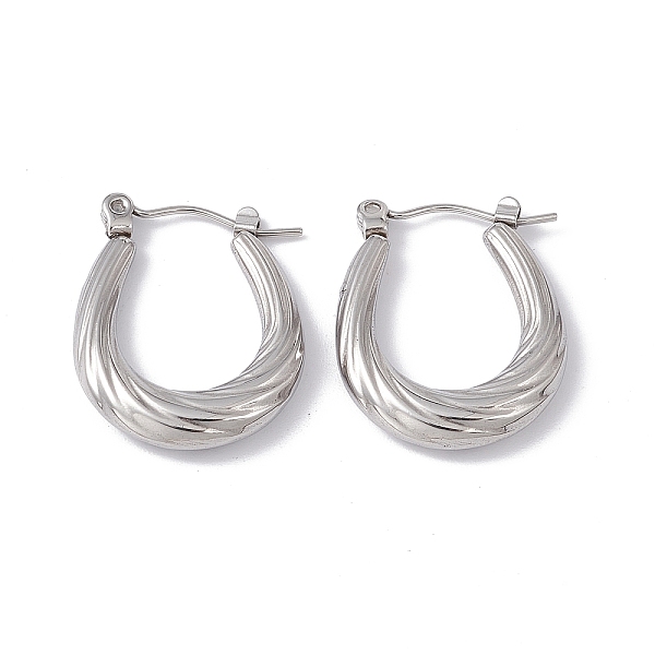 PandaHall 304 Stainless Steel Twist Teardrop Hoop Earrings for Women, Stainless Steel Color, 22.5x18.5x4mm, Pin: 0.7mm 304 Stainless Steel...
PandaHall 304 Stainless Steel Twist Teardrop Hoop Earrings for Women, Stainless Steel Color, 22.5x18.5x4mm, Pin: 0.7mm 304 Stainless Steel...