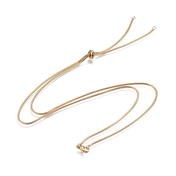 PandaHall Adjustable 304 Stainless Steel Slider Necklaces, with Snake Chains and Slider Stopper Beads, Golden, 28.3 inch~28.5 inch...
PandaHall Adjustable 304 Stainless Steel Slider Necklaces, with Snake Chains and Slider Stopper Beads, Golden, 28.3 inch~28.5 inch...