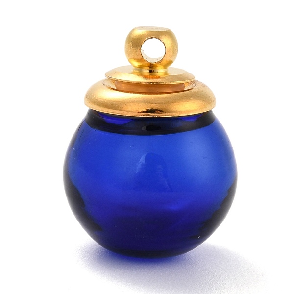 PandaHall Glass Bottle Pendants, with Brass Cap, Wish Bottle Pendant, Refillable Bottle Pendant, Round, Golden, Blue, 23.5mm, Hole: 2mm...
PandaHall Glass Bottle Pendants, with Brass Cap, Wish Bottle Pendant, Refillable Bottle Pendant, Round, Golden, Blue, 23.5mm, Hole: 2mm...