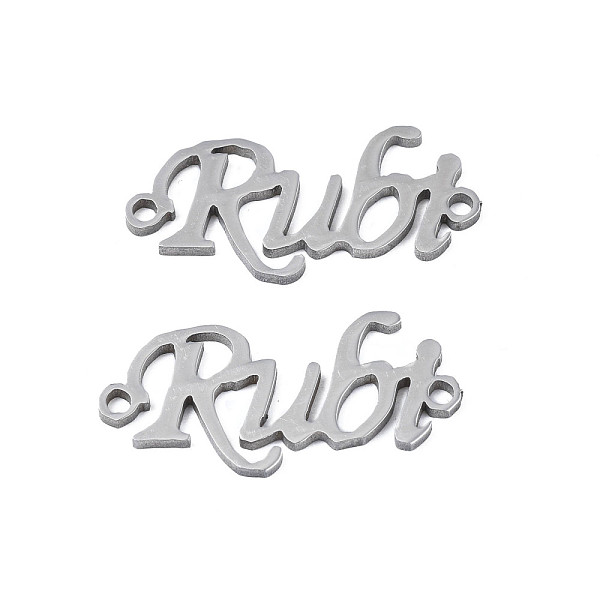 PandaHall 304 Stainless Steel Connector Charms, Word Rubt, Stainless Steel Color, 10x21.5x1mm, Hole: 1.2mm 304 Stainless Steel Word
PandaHall 304 Stainless Steel Connector Charms, Word Rubt, Stainless Steel Color, 10x21.5x1mm, Hole: 1.2mm 304 Stainless Steel Word