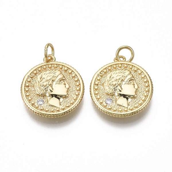 PandaHall Brass Micro Pave Clear Cubic Zirconia Pendants, with Jump Ring, Flat Round, Nickel Free, Real 18K Gold Plated, 19.5x17x3.5mm...
PandaHall Brass Micro Pave Clear Cubic Zirconia Pendants, with Jump Ring, Flat Round, Nickel Free, Real 18K Gold Plated, 19.5x17x3.5mm...