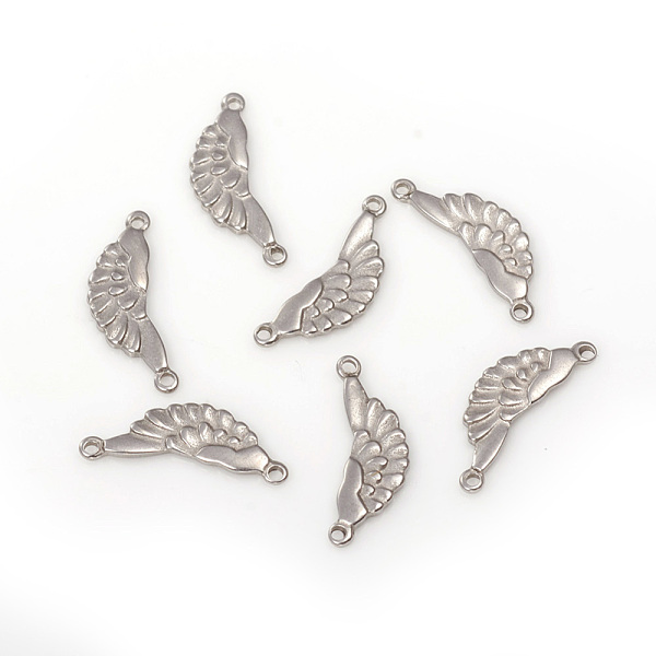 PandaHall 304 Stainless Steel Links, Wing, Stainless Steel Color, 15x5.5x1mm, Hole: 0.8mm 304 Stainless Steel Wing
PandaHall 304 Stainless Steel Links, Wing, Stainless Steel Color, 15x5.5x1mm, Hole: 0.8mm 304 Stainless Steel Wing