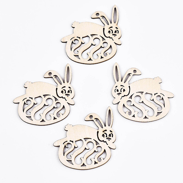 PandaHall Undyed Natural Wooden Big Pendants, for Easter, Laser Cut, Rabbit & Easter Egg, Antique White, 62x60x2mm, Hole: 3mm Wood Rabbit
PandaHall Undyed Natural Wooden Big Pendants, for Easter, Laser Cut, Rabbit & Easter Egg, Antique White, 62x60x2mm, Hole: 3mm Wood Rabbit