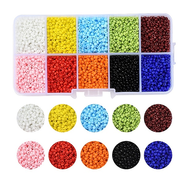PandaHall 8000Pcs 10 Colors 12/0 Glass Seed Beads, Opaque Colours Seed, Small Craft Beads for DIY Jewelry Making, Round, Mixed Color, 12/0..., Multicolor
PandaHall 8000Pcs 10 Colors 12/0 Glass Seed Beads, Opaque Colours Seed, Small Craft Beads for DIY Jewelry Making, Round, Mixed Color, 12/0..., Multicolor