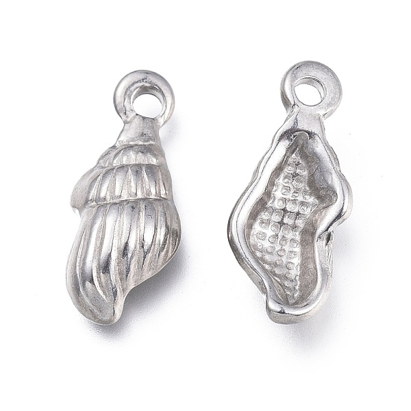 PandaHall 304 Stainless Steel Pendants, Conch Shape, Stainless Steel Color, 18x7.5x4.2mm, Hole: 1.8mm 304 Stainless Steel Shell Shape
PandaHall 304 Stainless Steel Pendants, Conch Shape, Stainless Steel Color, 18x7.5x4.2mm, Hole: 1.8mm 304 Stainless Steel Shell Shape