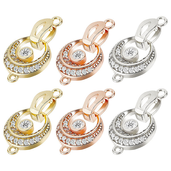 PandaHall CHGCRAFT 6Pcs 3 Colors Fold Over Clasps Moon Necklace Bracelet Extenders Clasps Brass Necklace Extender Clasp with Rhinestone for..., Clear
PandaHall CHGCRAFT 6Pcs 3 Colors Fold Over Clasps Moon Necklace Bracelet Extenders Clasps Brass Necklace Extender Clasp with Rhinestone for..., Clear