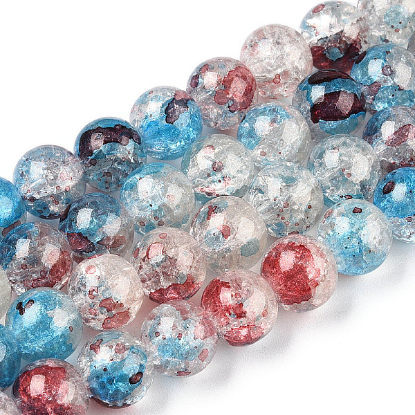 PandaHall Baking Painted Crackle Glass Bead Strands, with Gold Powder, Round, Deep Sky Blue, 10mm, Hole: 1.4mm, about 80pcs/strand, 30.87..., Pink
PandaHall Baking Painted Crackle Glass Bead Strands, with Gold Powder, Round, Deep Sky Blue, 10mm, Hole: 1.4mm, about 80pcs/strand, 30.87..., Pink